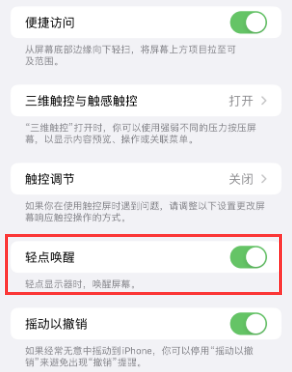 滦南苹果授权维修站分享iPhone轻点无法唤醒怎么办 