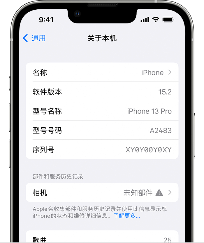 滦南苹果维修分享iPhone 出现提示相机“未知部件”是什么原因？ 